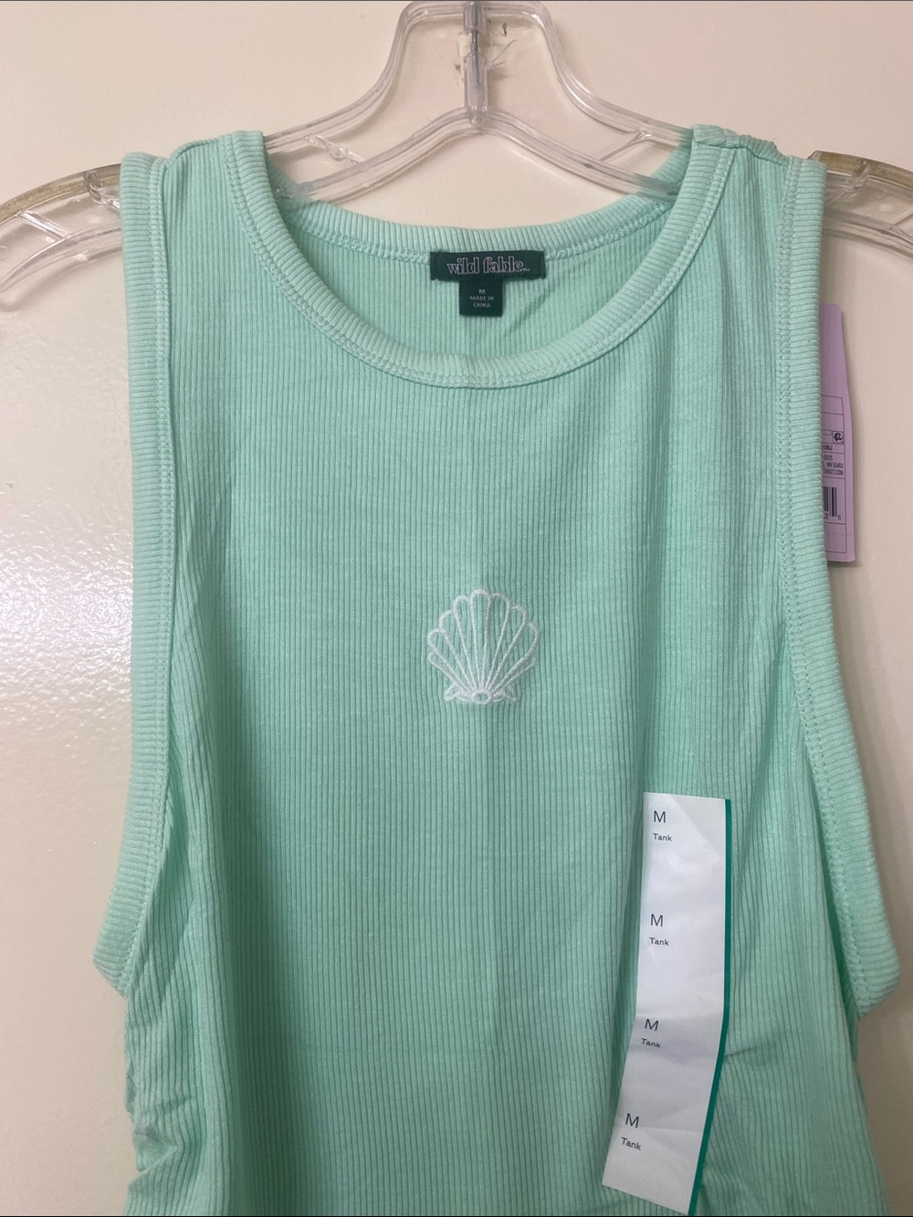 wild fable Light Green Shell Ruched Tank Top - Picture 3 of 5